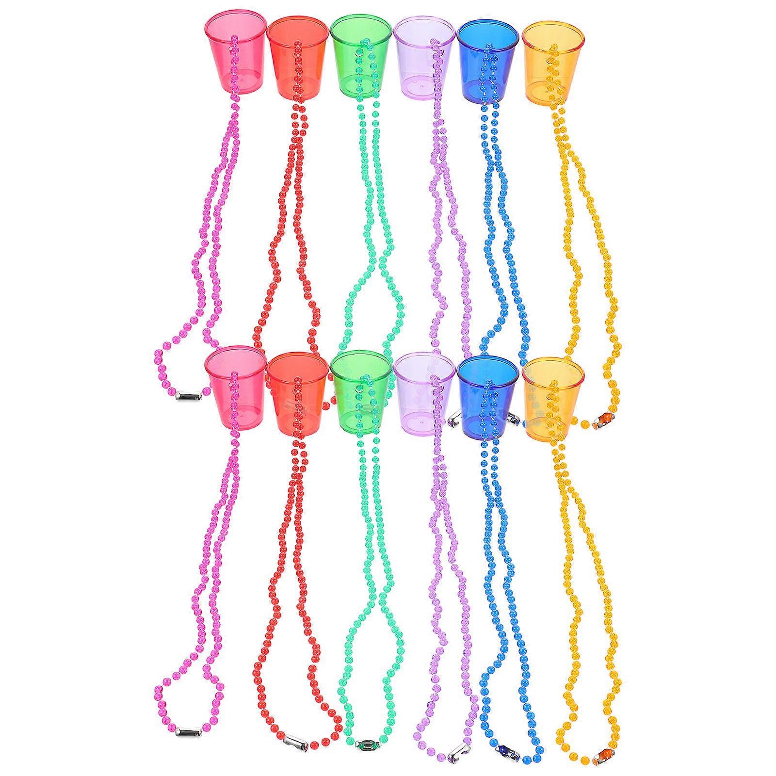 Beaded Necklace Shot Cups for Home Use Party Decorative Beads Necklace Design with Assorted Color