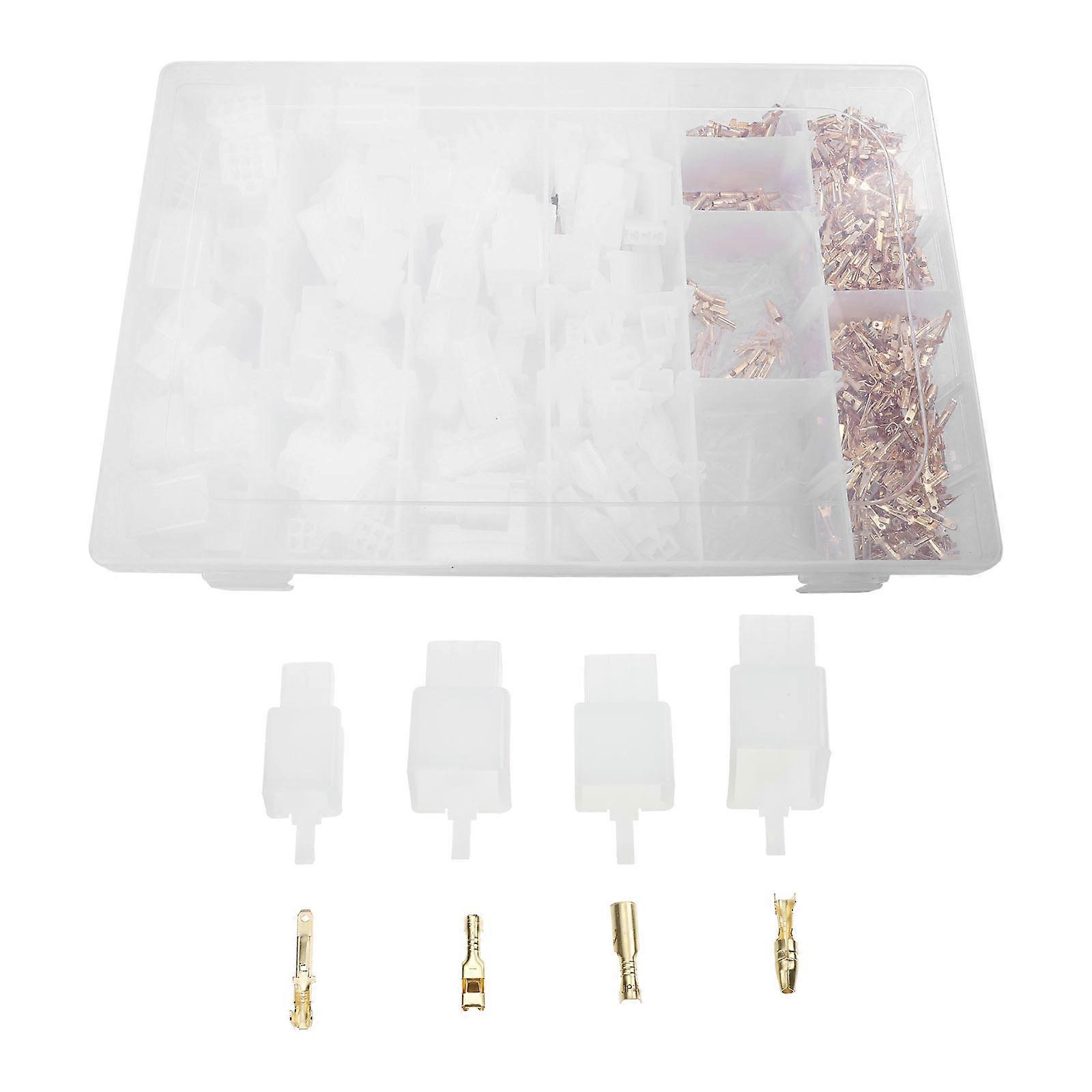 Insulated Spade Connector Assortment Kit Ideal For Motorcycles And ATVs In White 1 Set