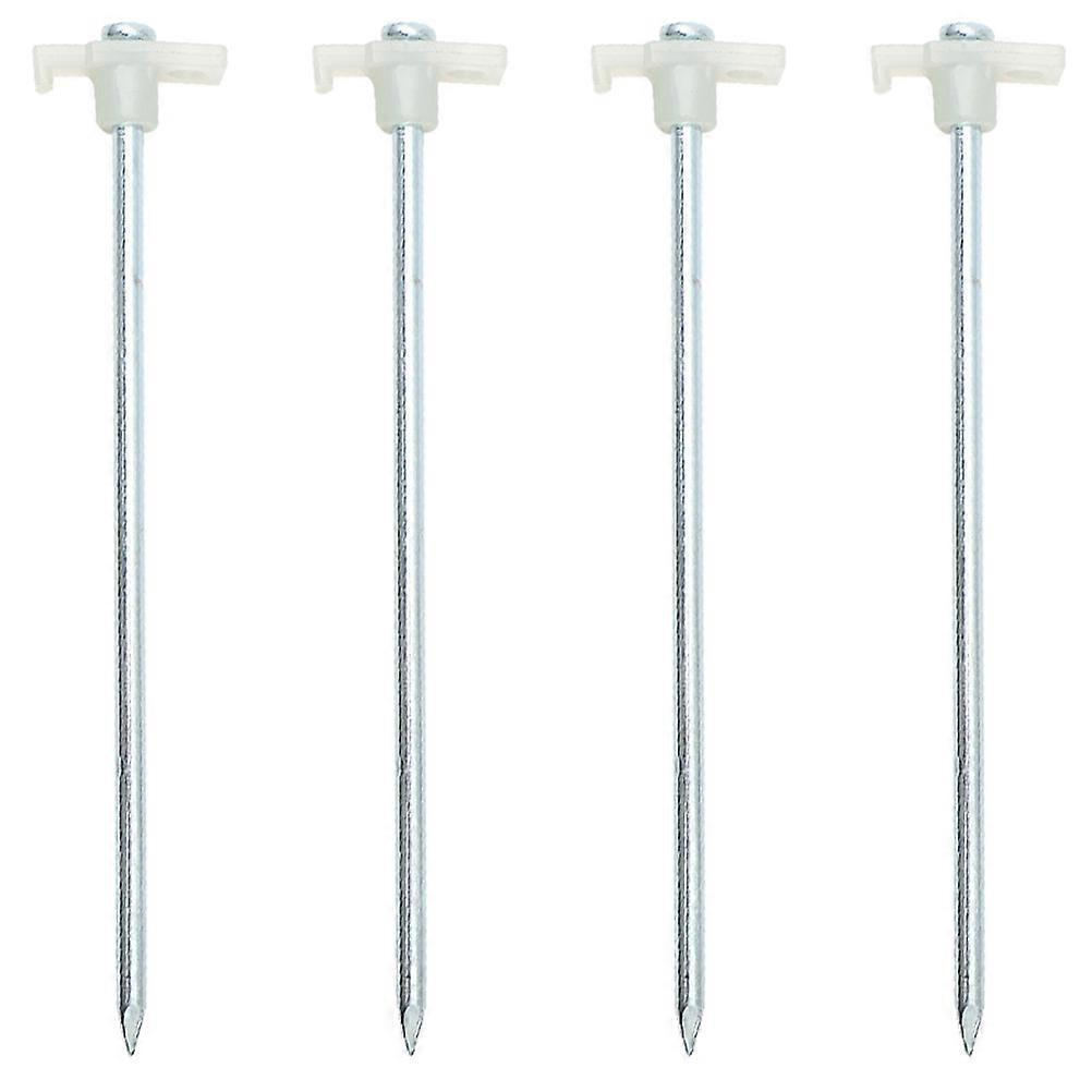 Camping Tent Stakes with Design for Night Safety Made of Steel and Plastic Assorted Pieces