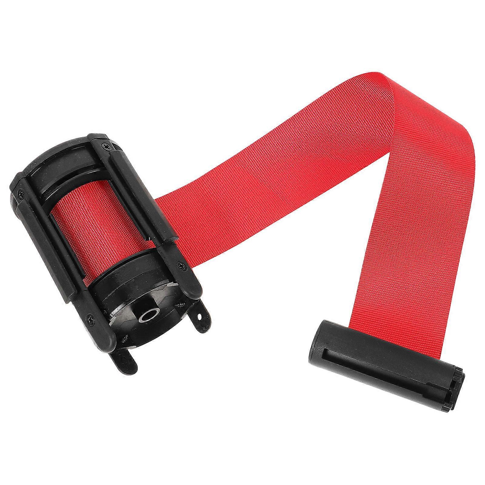 Adjustable Retractable Belt Barrier with Head Guardrail for Crowd Control and Warning in Multiple Settings