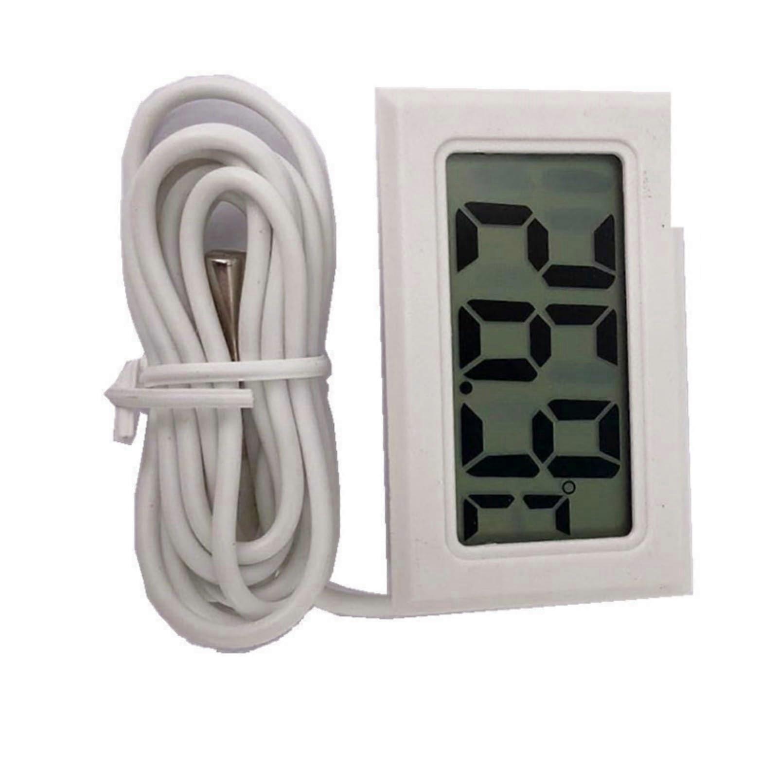 LCD Digital Temperature Monitor with Probe for Aquarium, Freezer, and Refrigerator - Accurate Measurement Tool