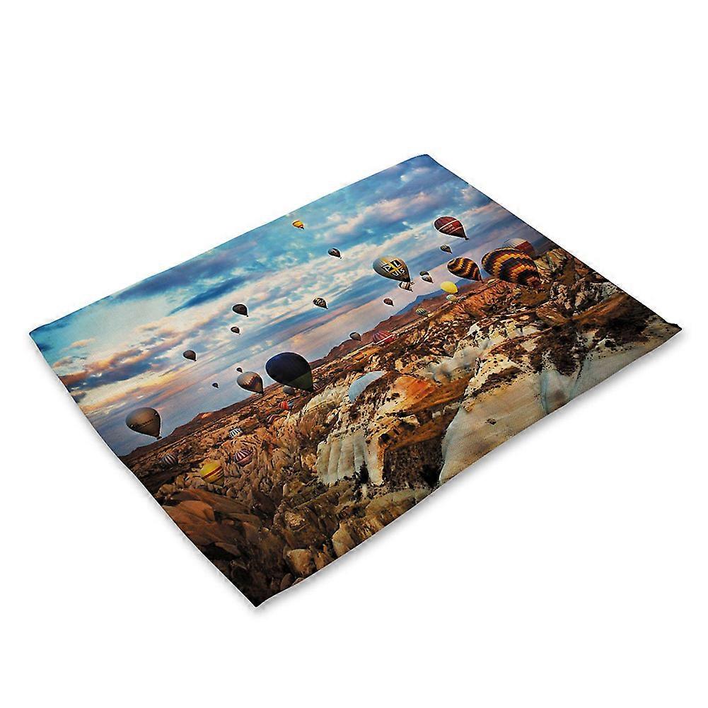 Beautiful Landscape Print Pattern Heat Insulation Placemat Tableware Table Mat (FJ0017-3)