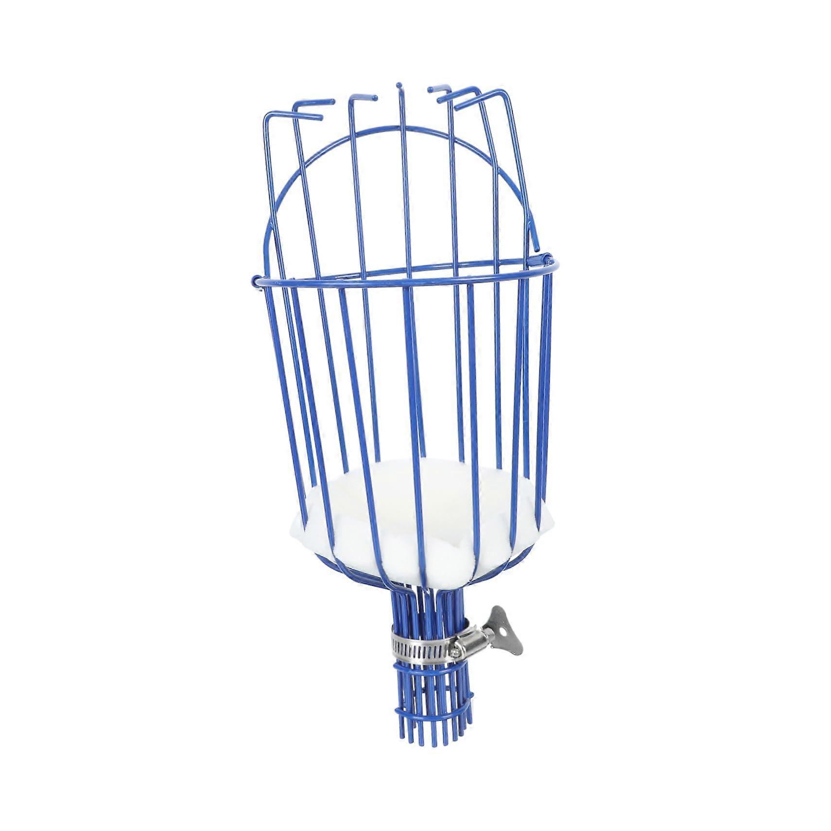 Fruit Picker, Removable Handheld Persimmon And Jujube Harvester, ABS Plastic Basket, Blue, Effortless Harvesting