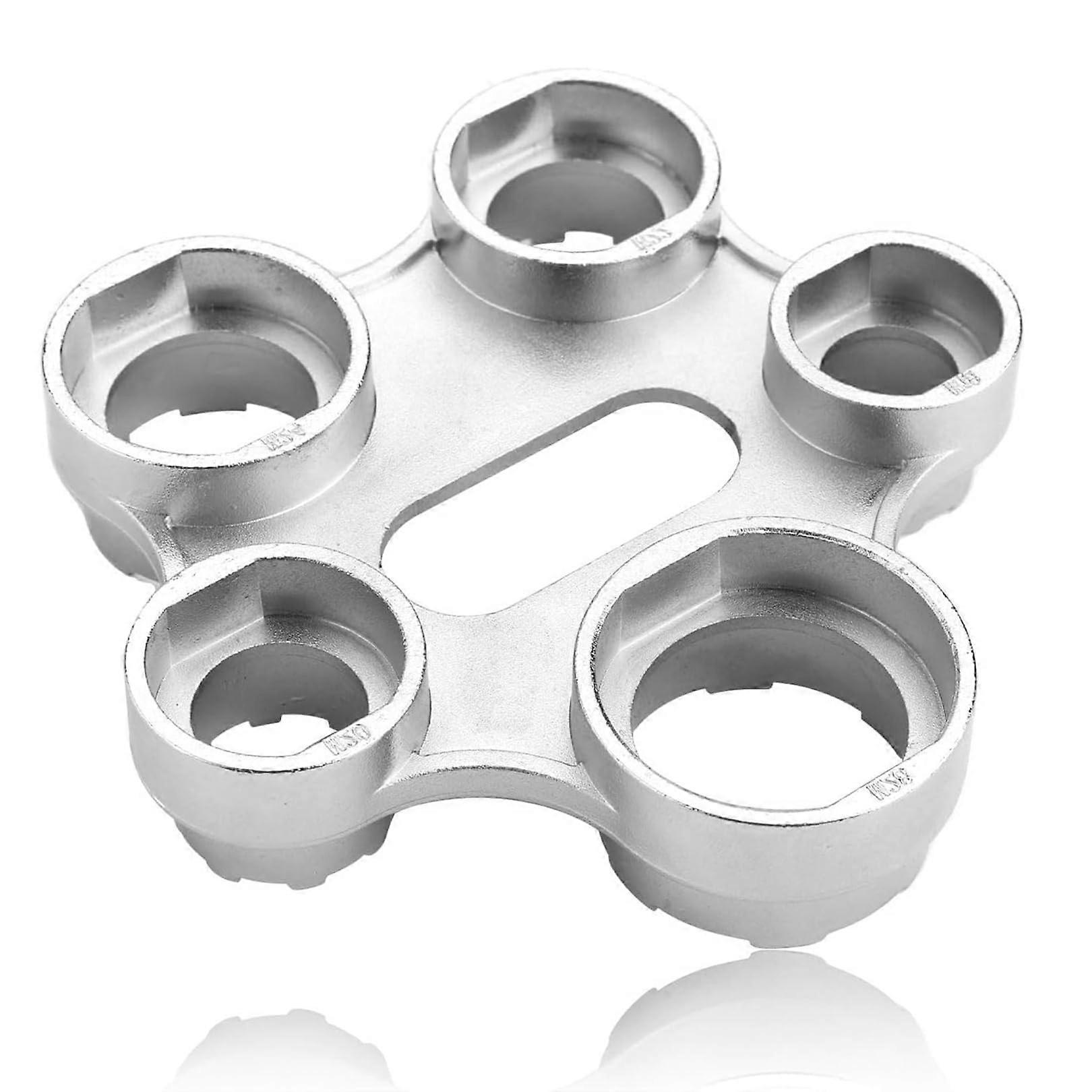 Aerator Mounting Wrench Zinc Alloy Universal Key for 10 Sizes Tap Service Replacement Aerator Tap Strainer Tool