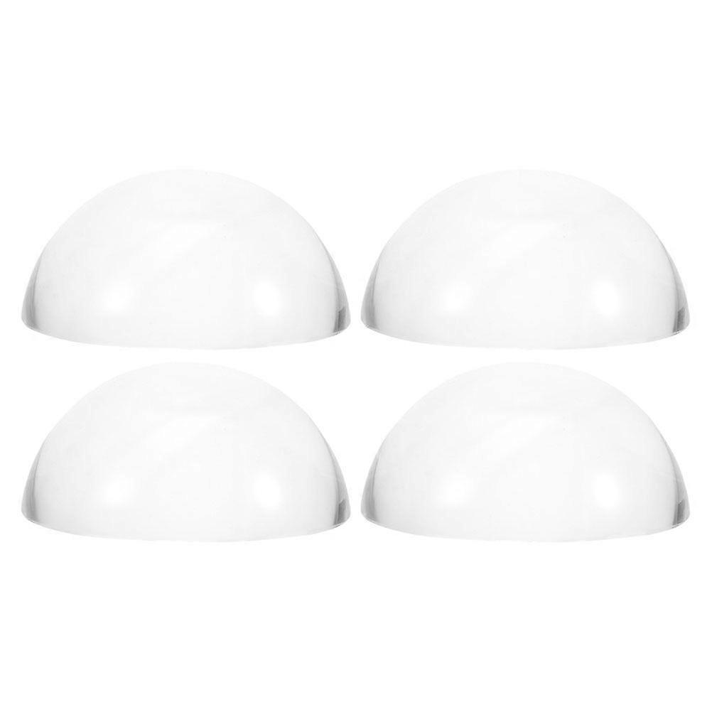 4pcs Crystal Dome Paperweight Clear Paperweights Heavy Glass Hemisphere Weights For Calligraphy And Sewing Fabric Cutting And Pattern Making 40mm