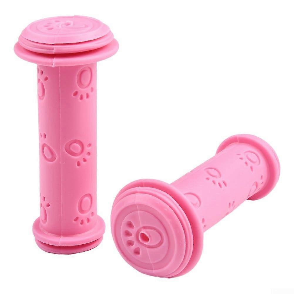 Non Slip Rubber Handle Grips for Children's Bikes and Scooters, and Waterproof pink
