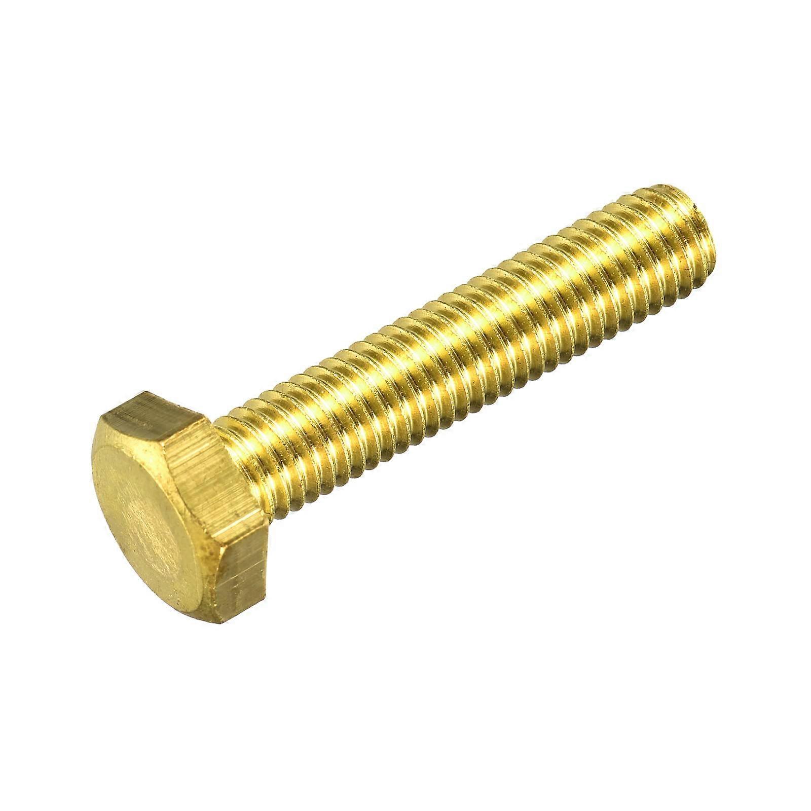 Hexagon Head Screws, Brass, M10 X 50 Mm, Full Thread, 4.8 Grade Solid Brass Machine Screws
