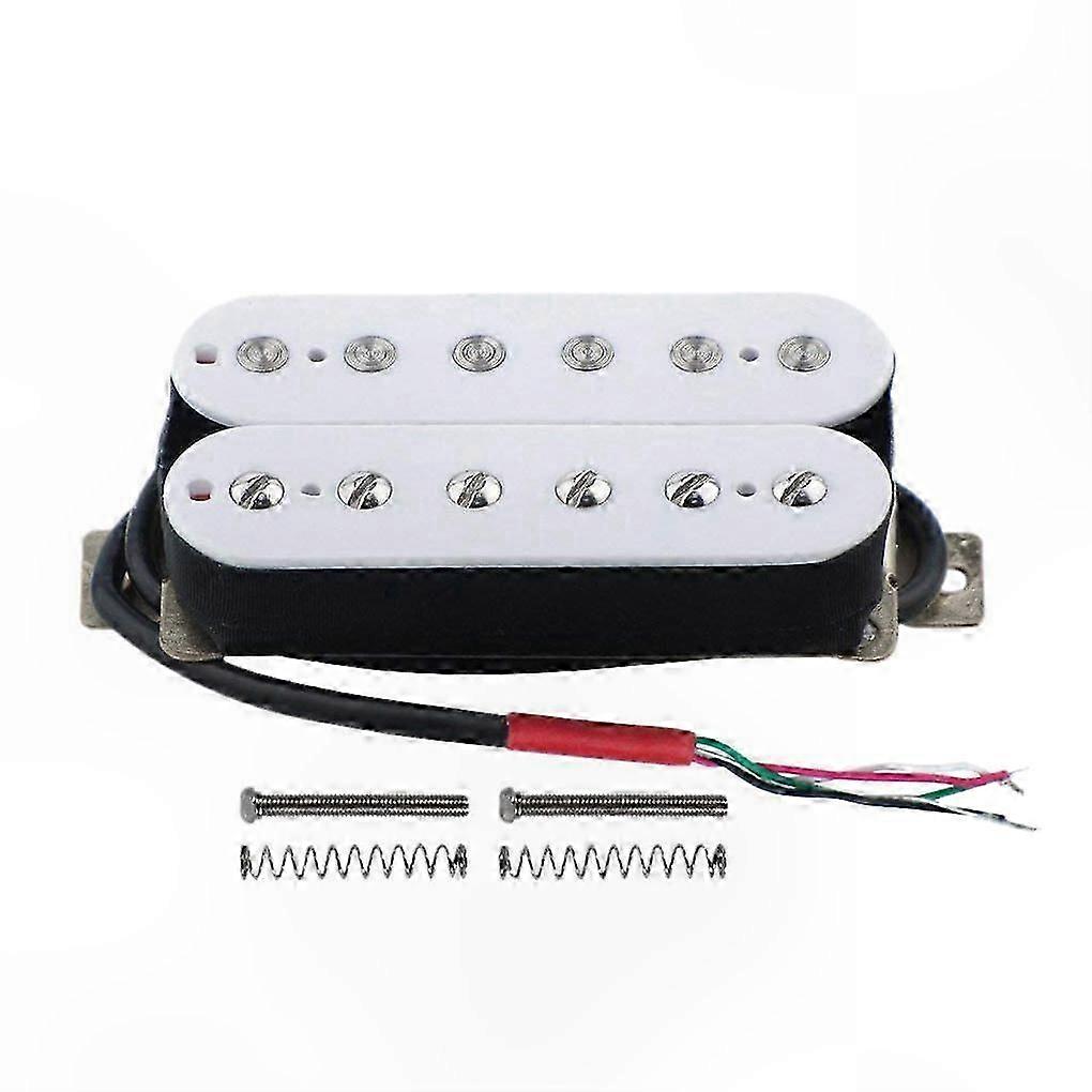 Alnico V Humbucker بيك أب لموضع جسر الغيتار الكهربائي أبيض