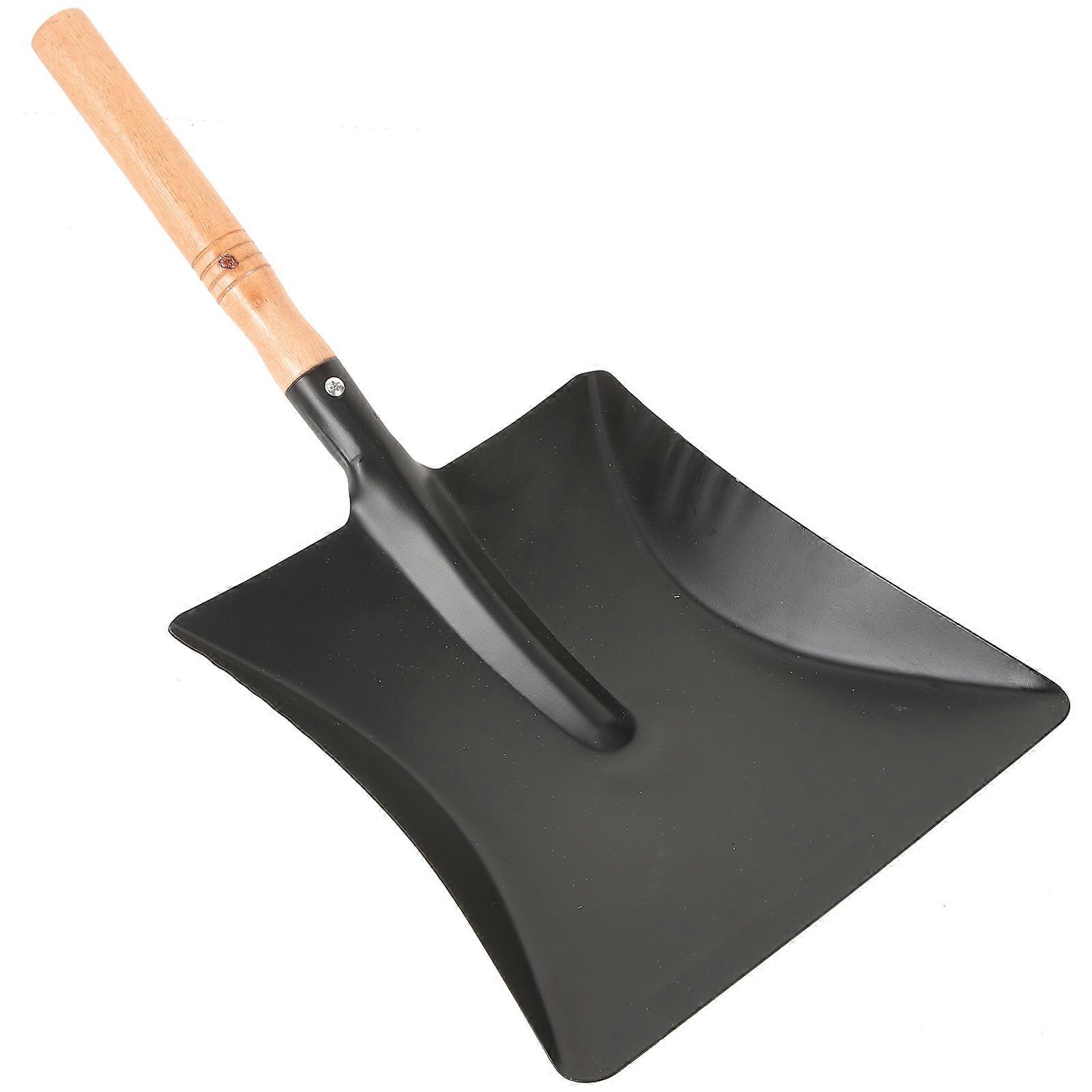 Portable Small Iron with Wooden Handle for Gardening and Home Use Black Lightweight