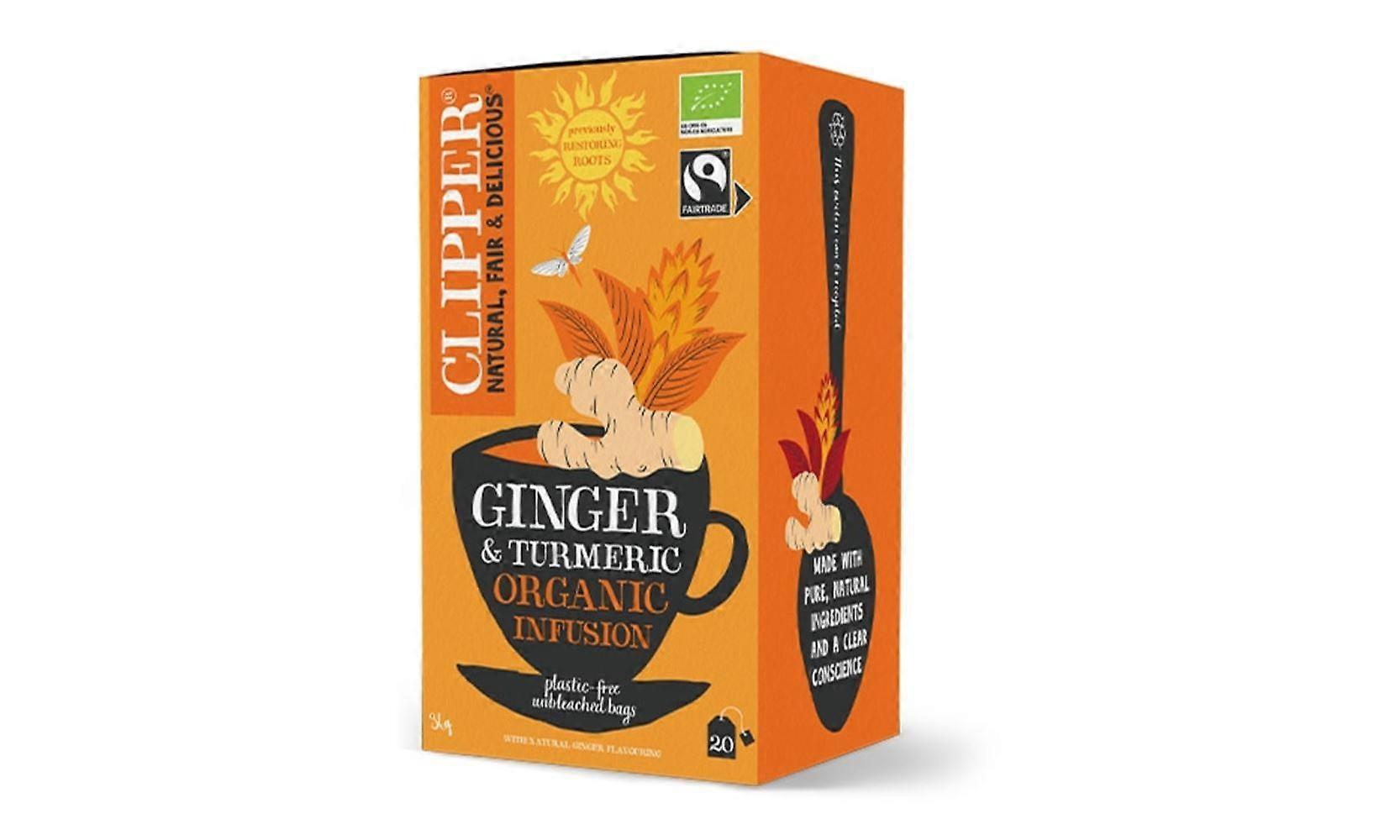 Clipper Ginger & Turmeric 20 bags - 4 Pack