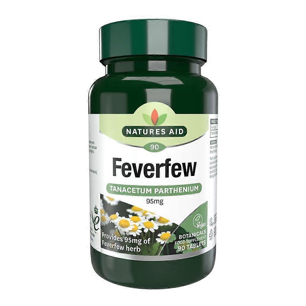Natures Aid Feverfew 95mg 90 Tablets - 2 Pack
