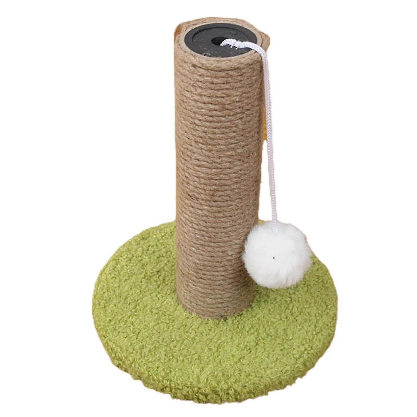 Scratch-Resistant Coral Fleece Climbing Post for Indoor Cats - Green Durable Cat Tree