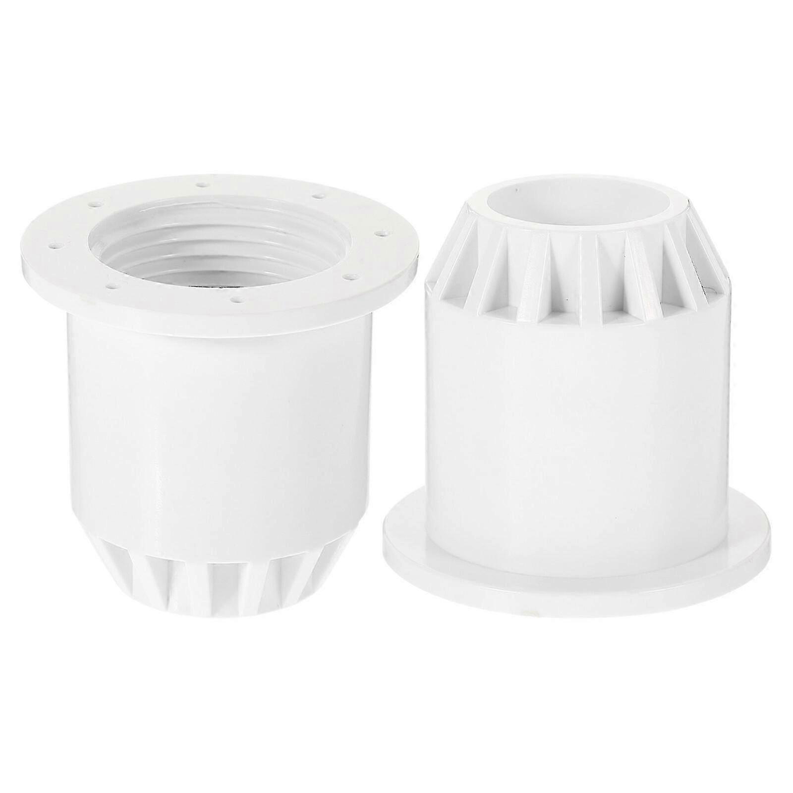 2pcs White Pool Hose Adapter 5.3x5.3x5cm - Sturdy & Practical Replacement Accessory for Pool Maintenance