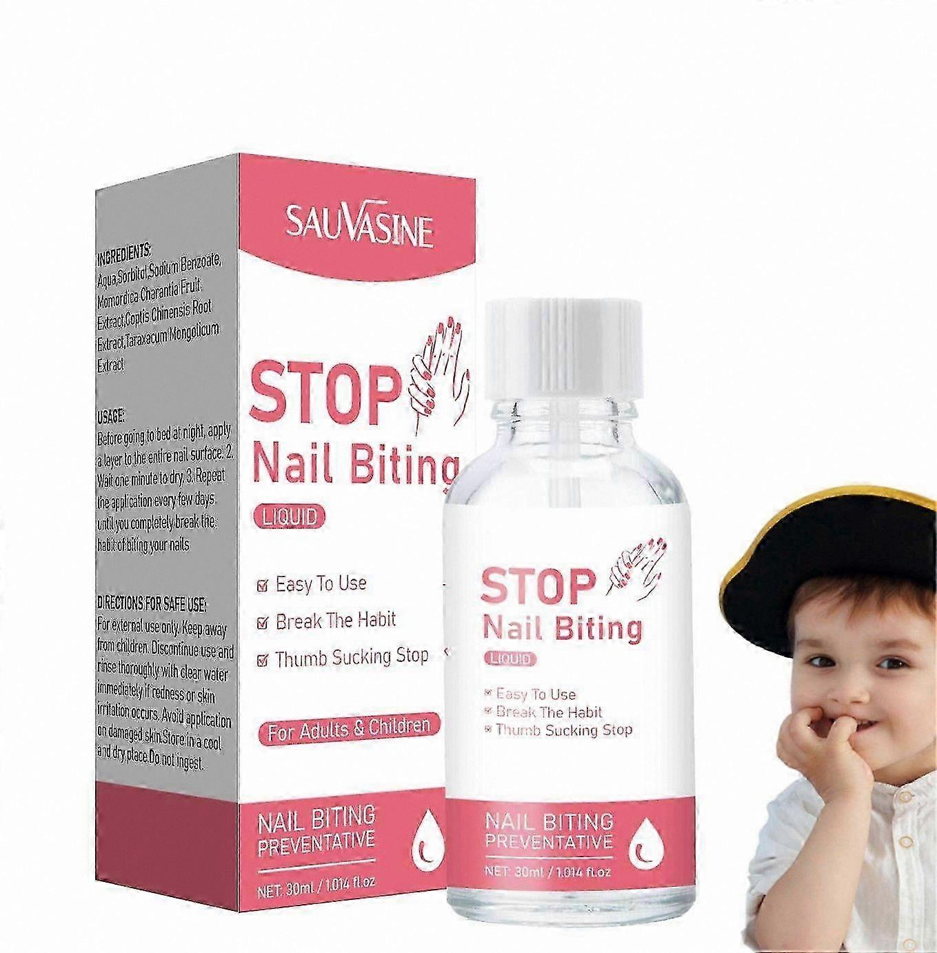 Bitter Nail Polish for Habit Breaker, Clear Formula to Stop Nail Biting and Promote Healthy Nails, Adult-Friendly Solution