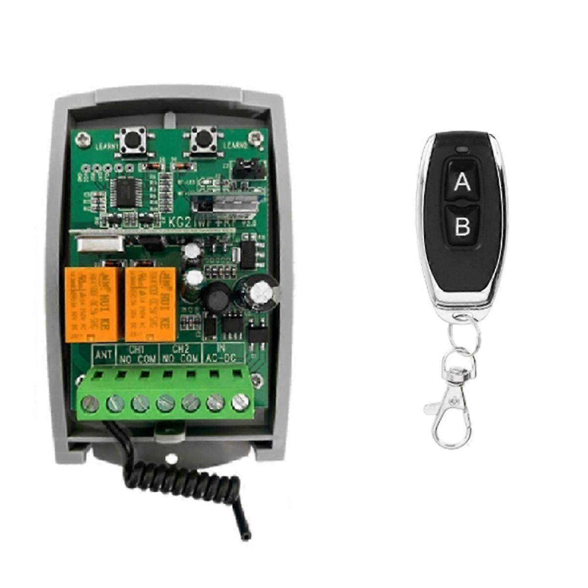 Tuya WIFI Smart Receiver 2CH 7-32V Garagentor Fernbedienung Öffner Controller Rolling Code 433Mhz