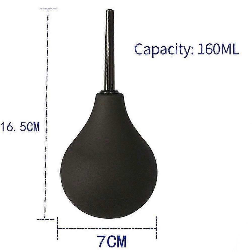 Enema Bulb Douche for Men & Women, Reusable Cleaning Silicone Slim Nozzle Douche, Safe Comfortable Rubber
