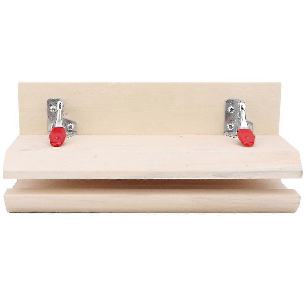 HandStitched Sewing Horizontal Leathercraft Wooden Table Clamp Stitching Tool for DIY Craft