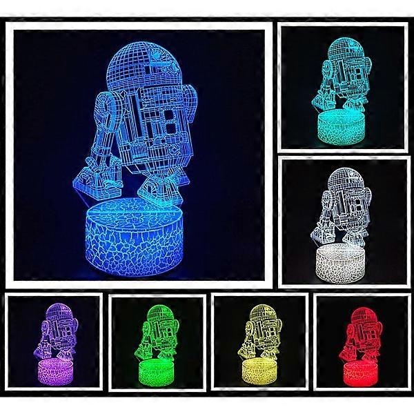 3D Optical Illusion Night Light, Visual Creative LED Lamp with Touch Control and 7 Colors Dimmable, USB Powered
