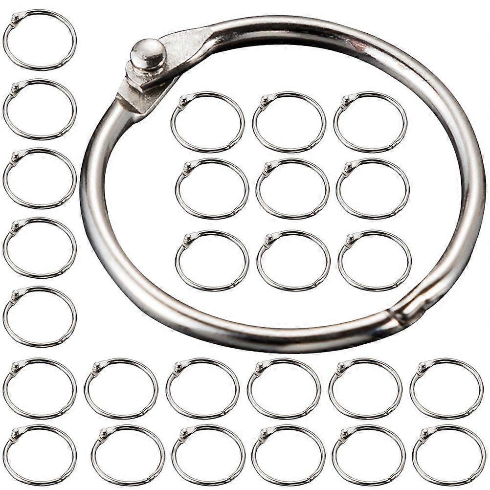 50pcs Notebook Binder Rings Binder Book Circle Loose-leaf Book Binder Key Rings