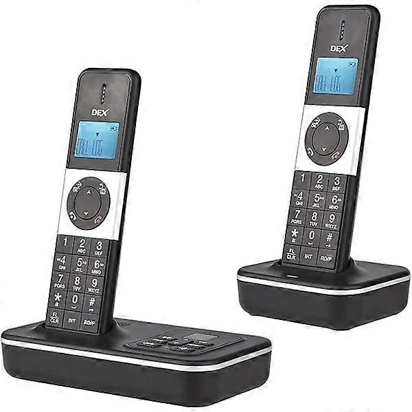 D1002 TAM-D 2-Handsets Cordless Phone with Answering Machine Caller ID/Call Waiting 1.6 inch LCD 3-Line Screen