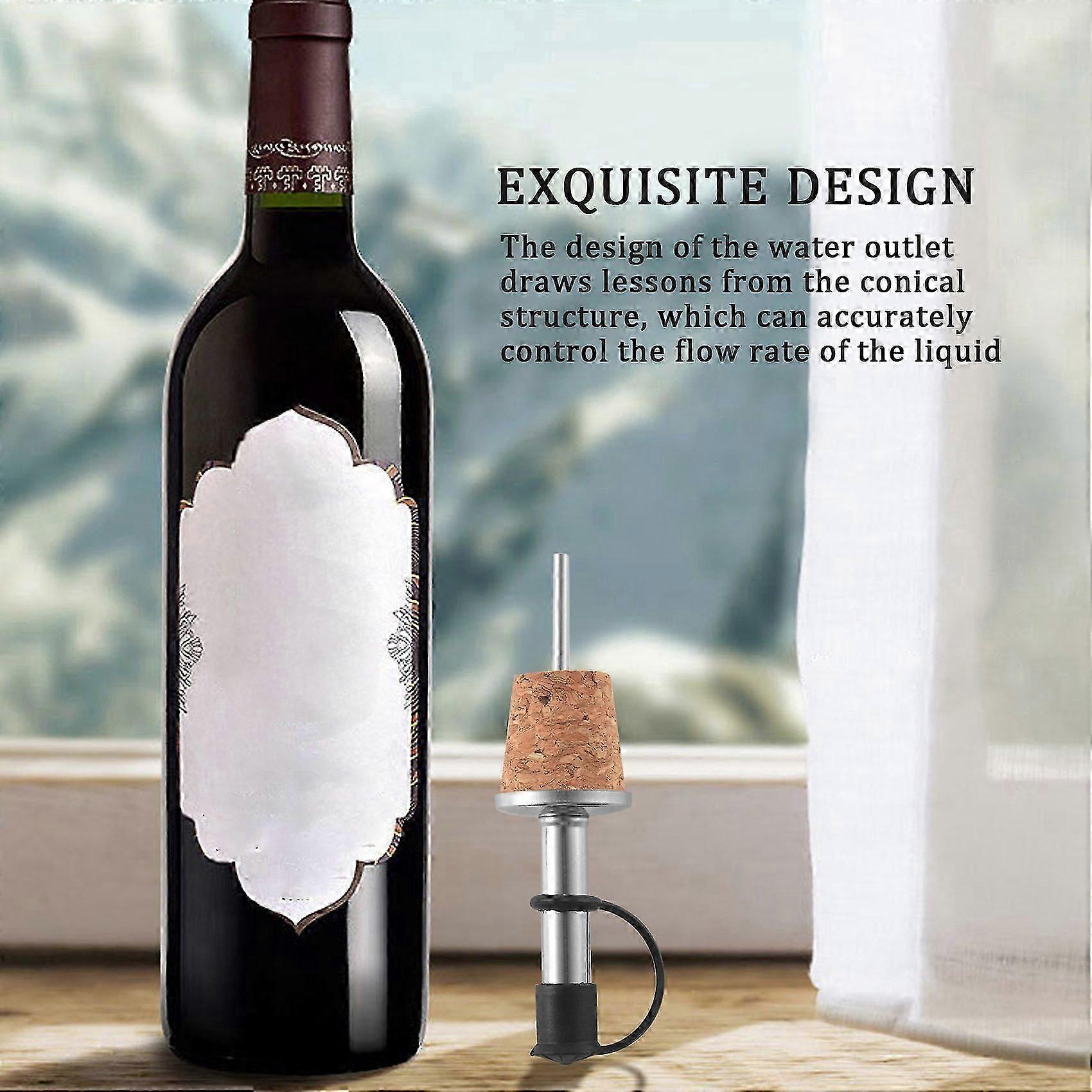 16 Pcs Wine Pourers Wine Cork Pourer Pour Spout for Liquor Bottles Oil Pouring Spout Rubber Wine Bot