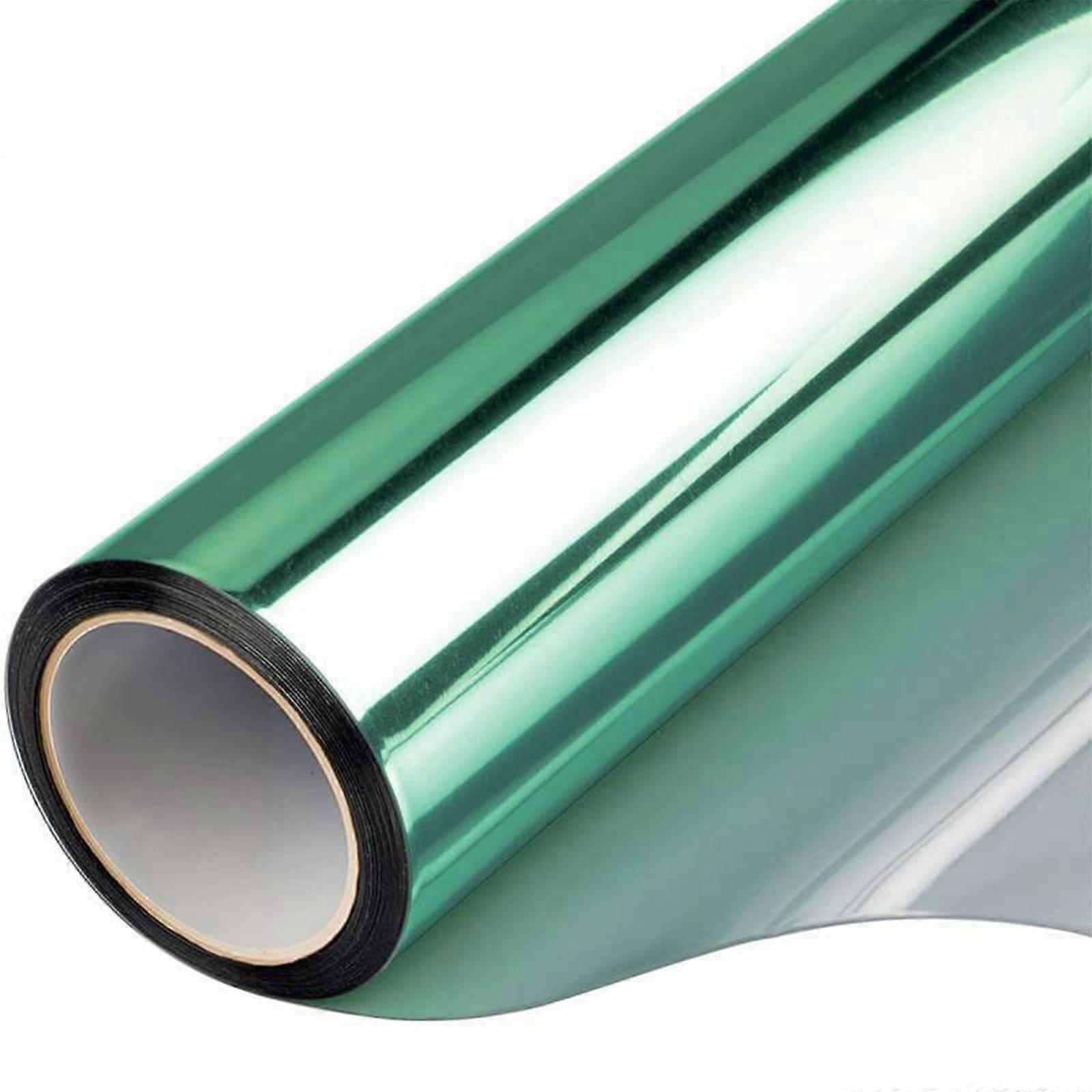Sunproof Energy Efficient Window Film For Home Glass Heat Rejection One Way Visibility Auto Adhesive Scratch Resistant Green and silver