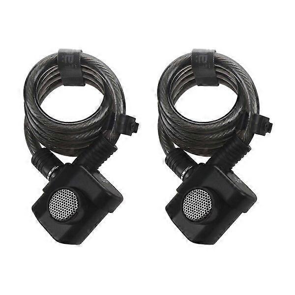 Electronic alarm cable lock, 2 pieces, zinc alloy material suitable for multiple vehicle models