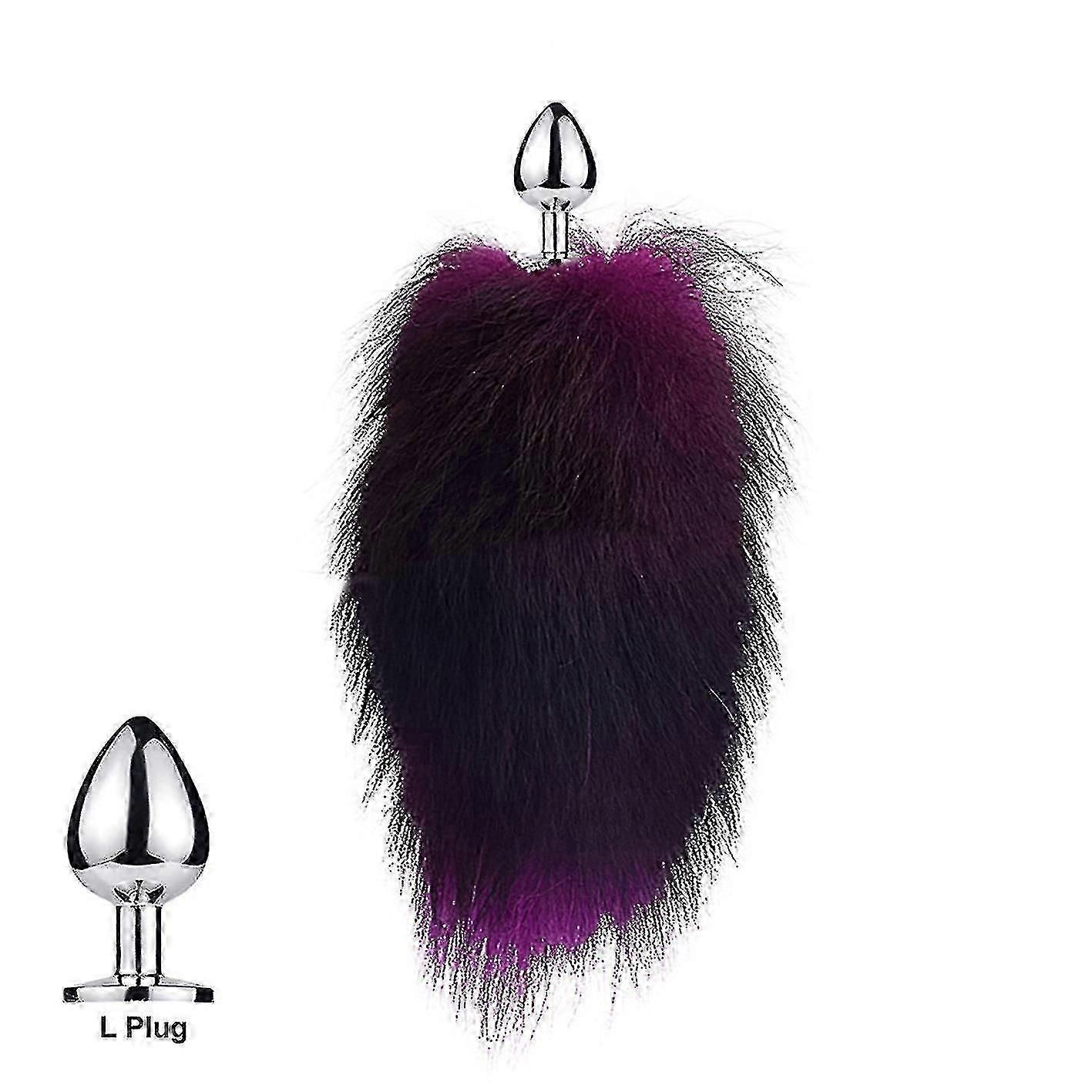 real hair fox tail plug in small size