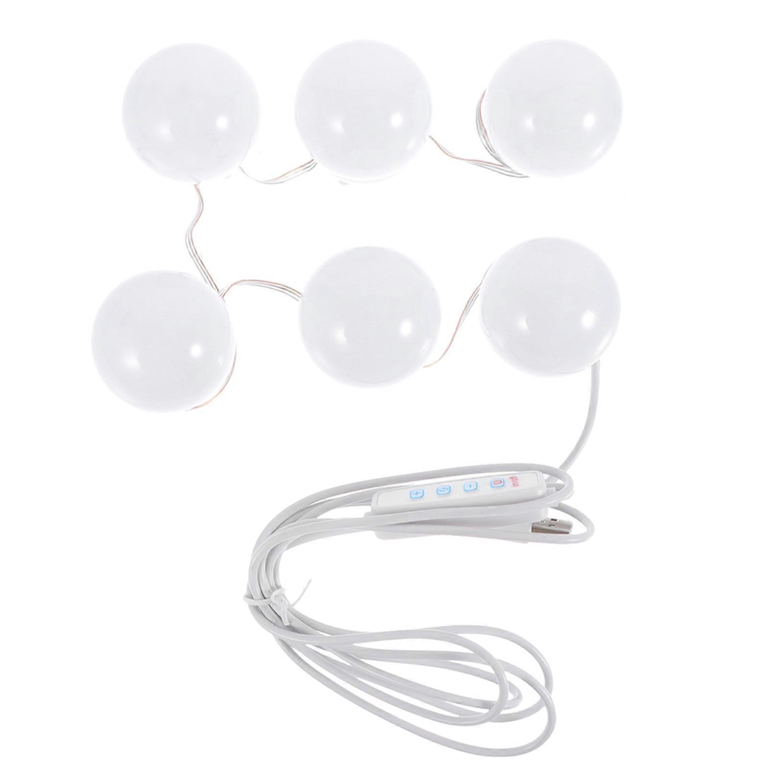 Home Vanity Lamp Led Bright Lighting For Bathroom Simple Design White Color 49x45cm Abs Material 1Set