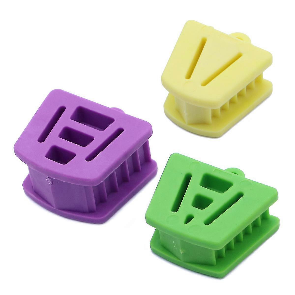 3 Pcs/pack Tools Kids Mouth Bite Blocks Tongue Bite Blocker Teeth Mouth Prop Bite Block