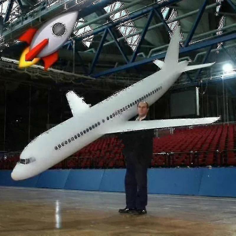 Oppblåsbart lekefly for barn, stor flymodell for utendørs lek