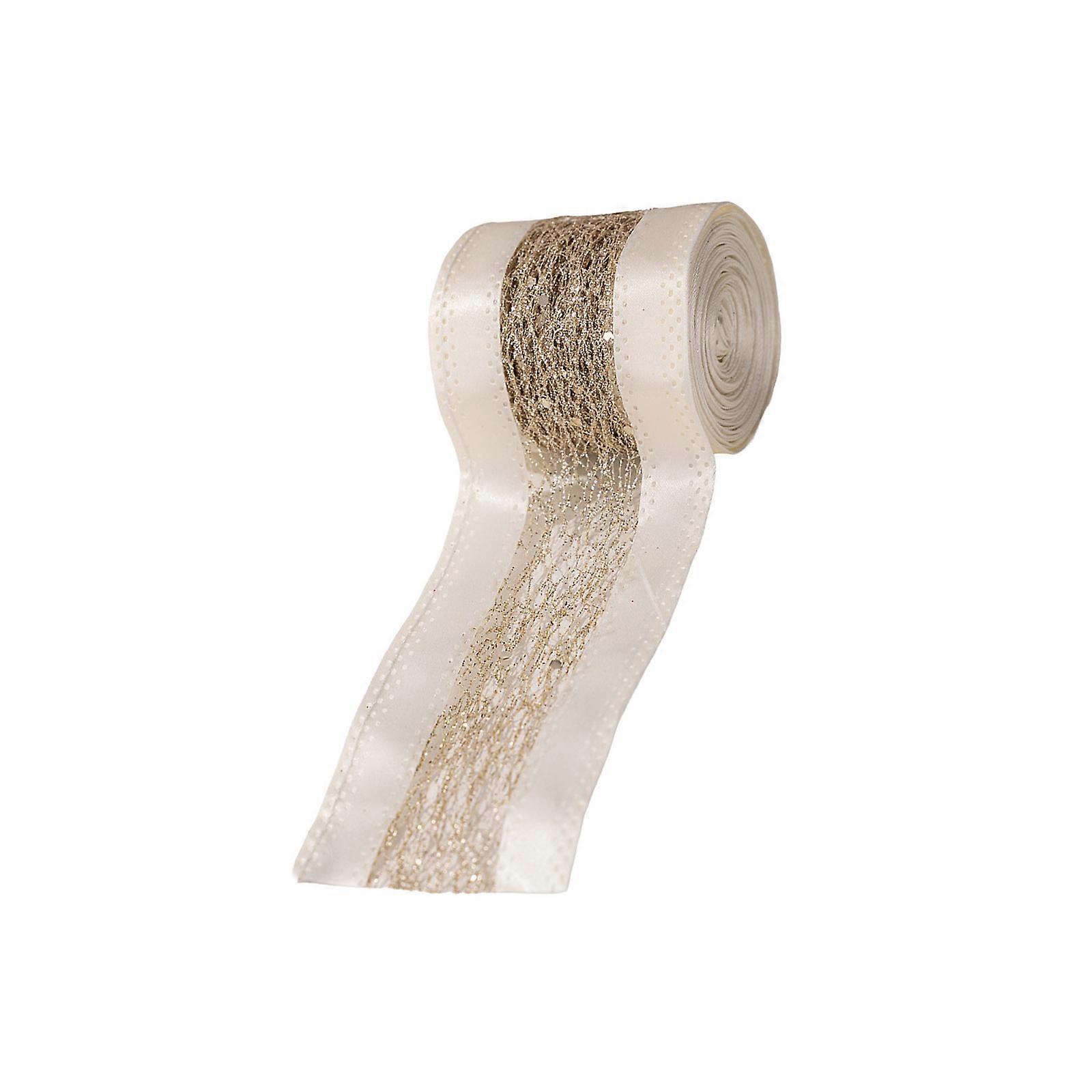 Burlap Decorative Ribbon With Moldable Wire Trim Space Saving For Christmas and Seasonal Home Decoration Multicolor