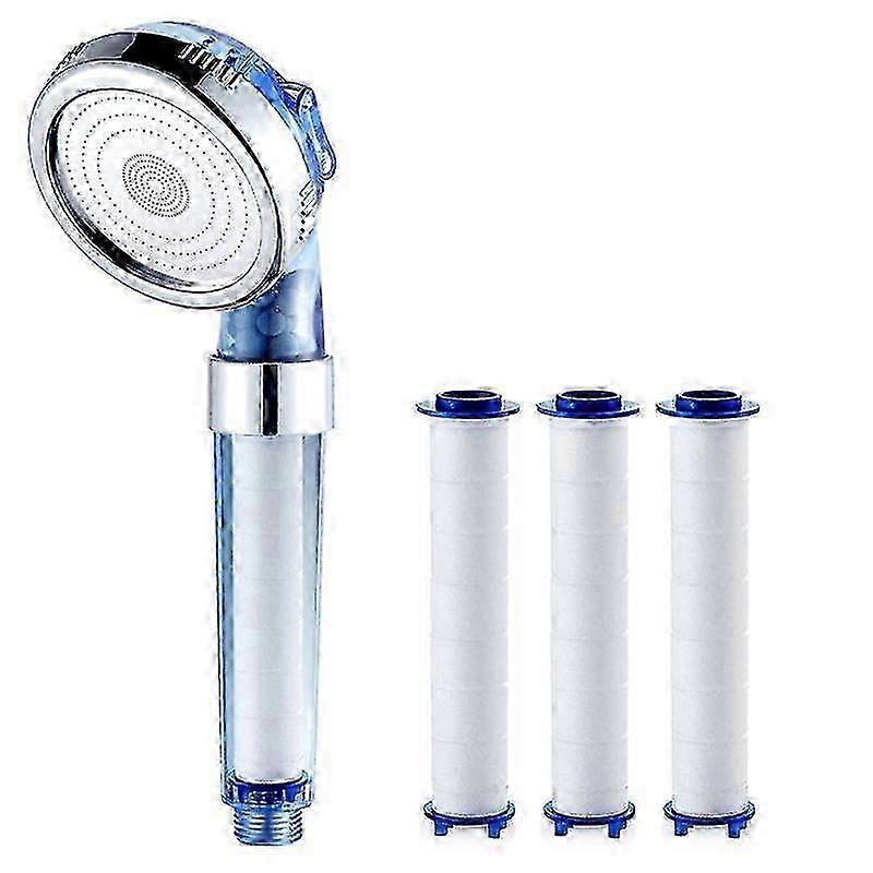 Shower Head with Anti-scale Filter for Hard Water 3 Modes Low Pressure Water and Air Boost Universal Rain Shower Head 3 Replaceable Filters 2025