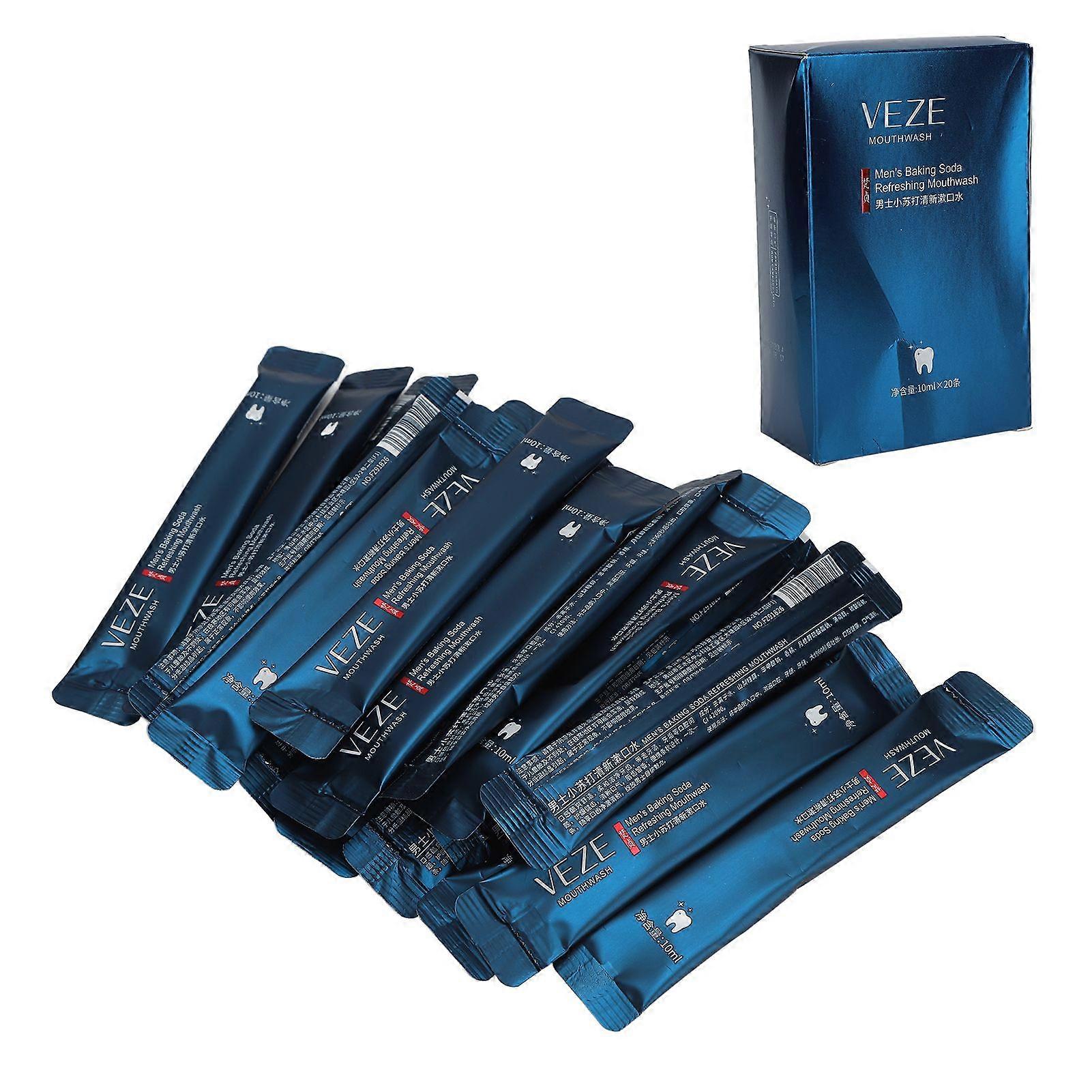 20Pcs Mouthwash Sticks Brisk Breath Small Portable Independent Packaging Safe Ingredients Travel Mouthwash for Office