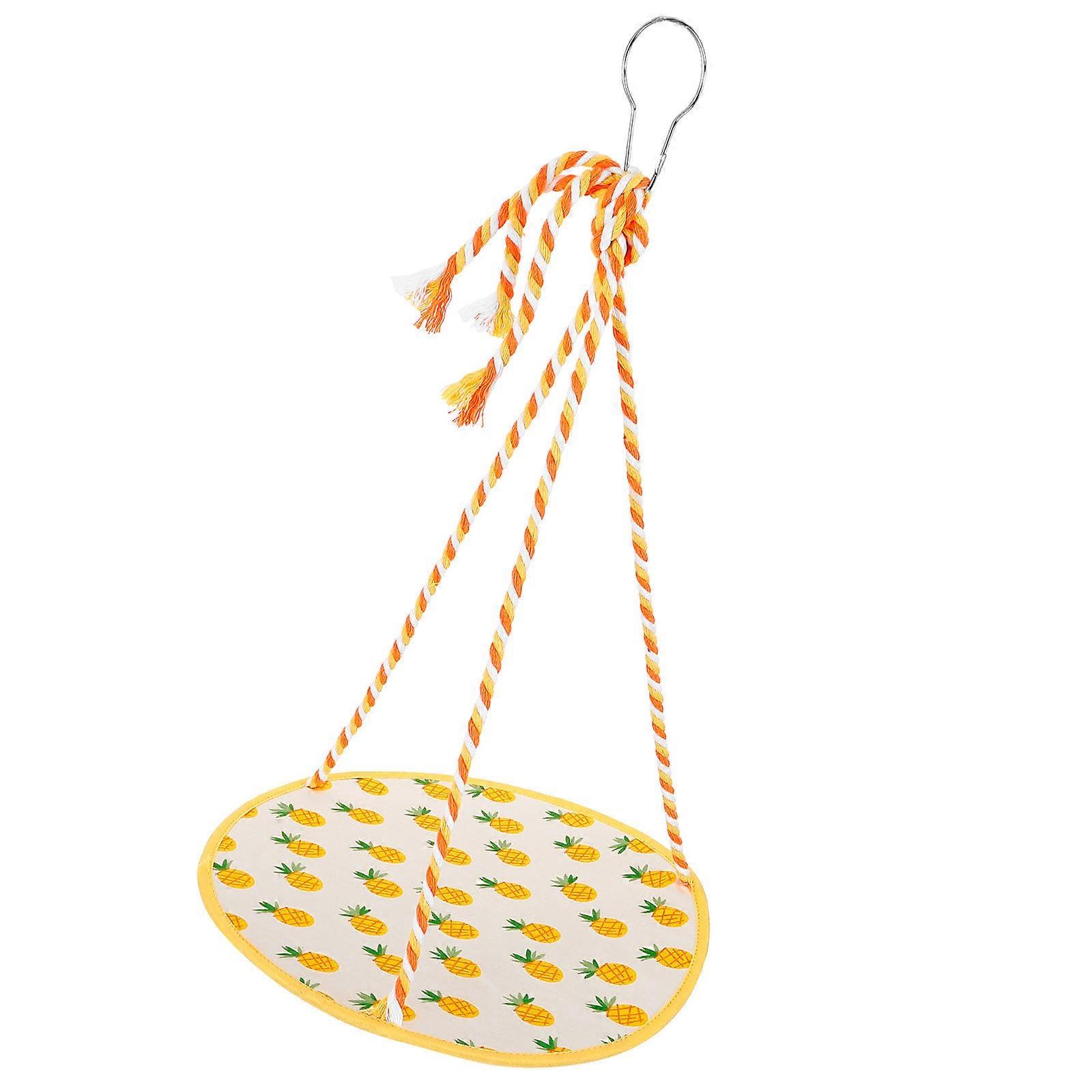 Reptile Lizard Hammock for Pet Use Yellow Breathable Cloth Swing
