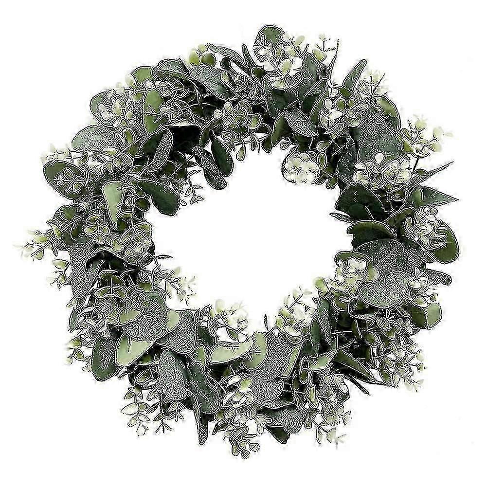 Eucalyptus Wreath for Front Door Farmhouse Decor with Artificial Greenery All-Season Hanging