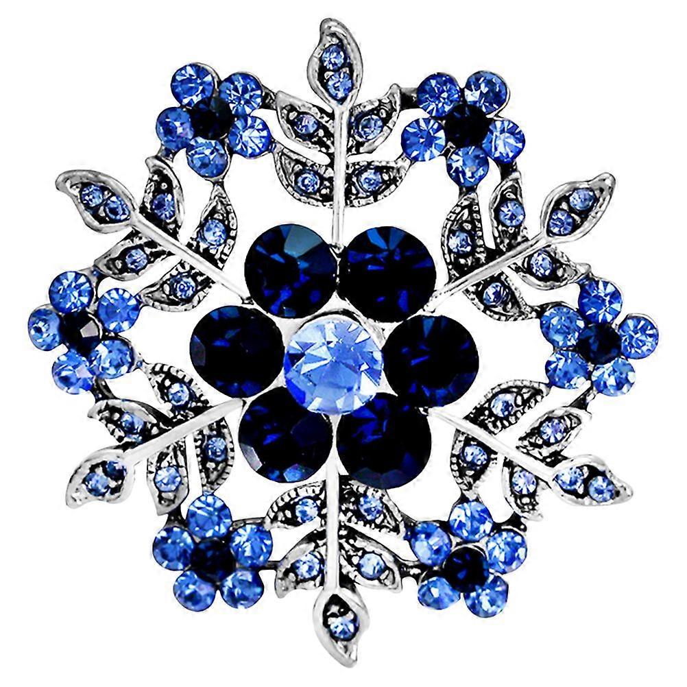 1Pc Fashoin Snow Pattern Brooches Creative Multipurpose Costume Props Brooches for Decoration(Blue)