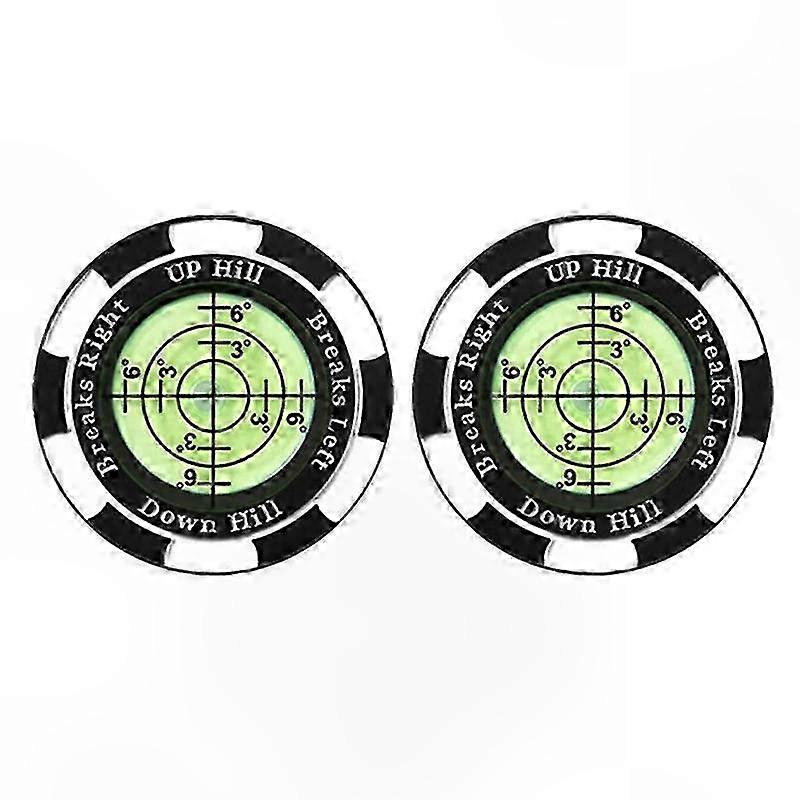 2Pcs High Precision Golf Ball Marker, Portable Putting Green Reader Clip for Accurate Green Reading