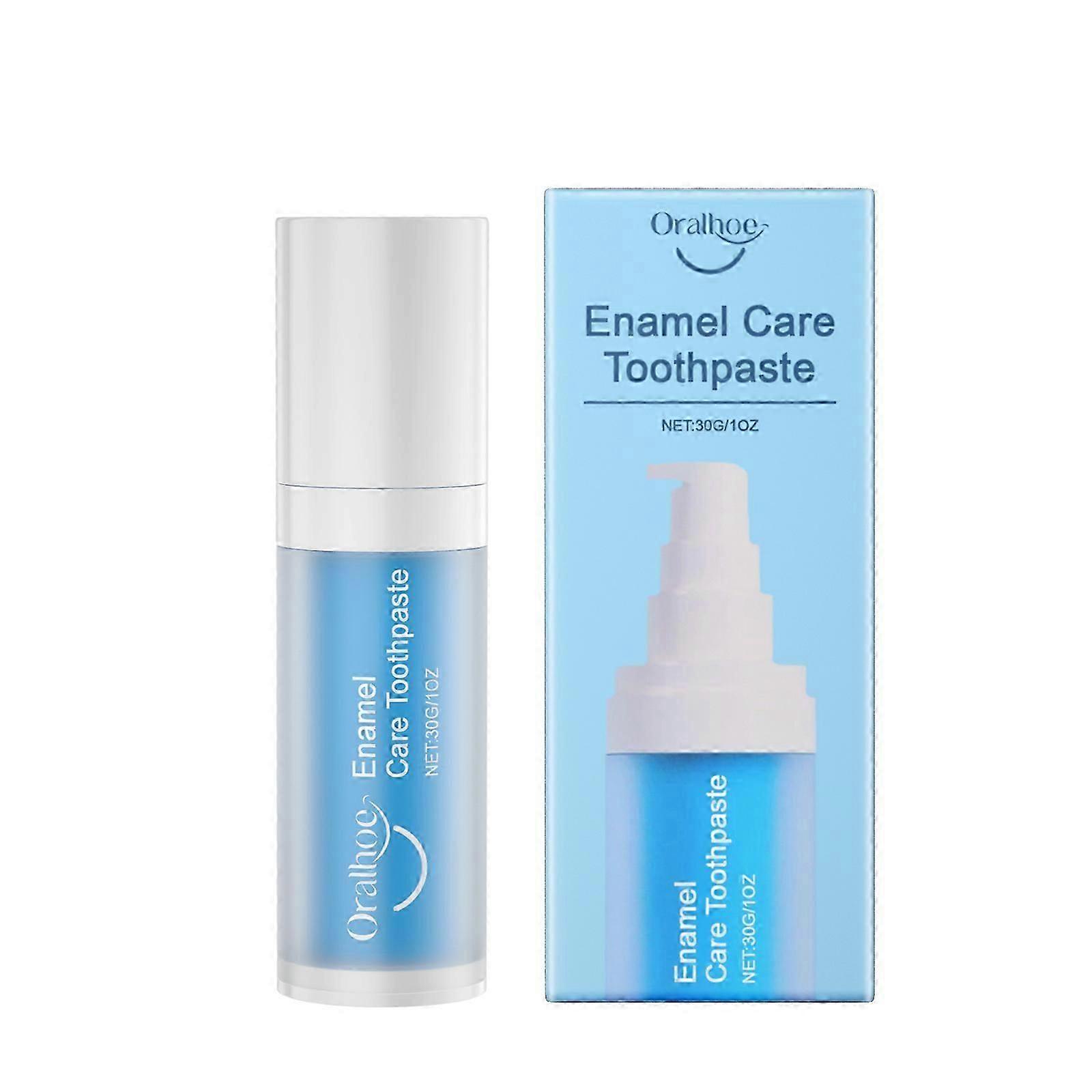 Dentifrice Oralhoe Enamel Care : Nettoie en douceur, élimine les taches et rafraîchit l’haleine pour l’hygiène dentaire.