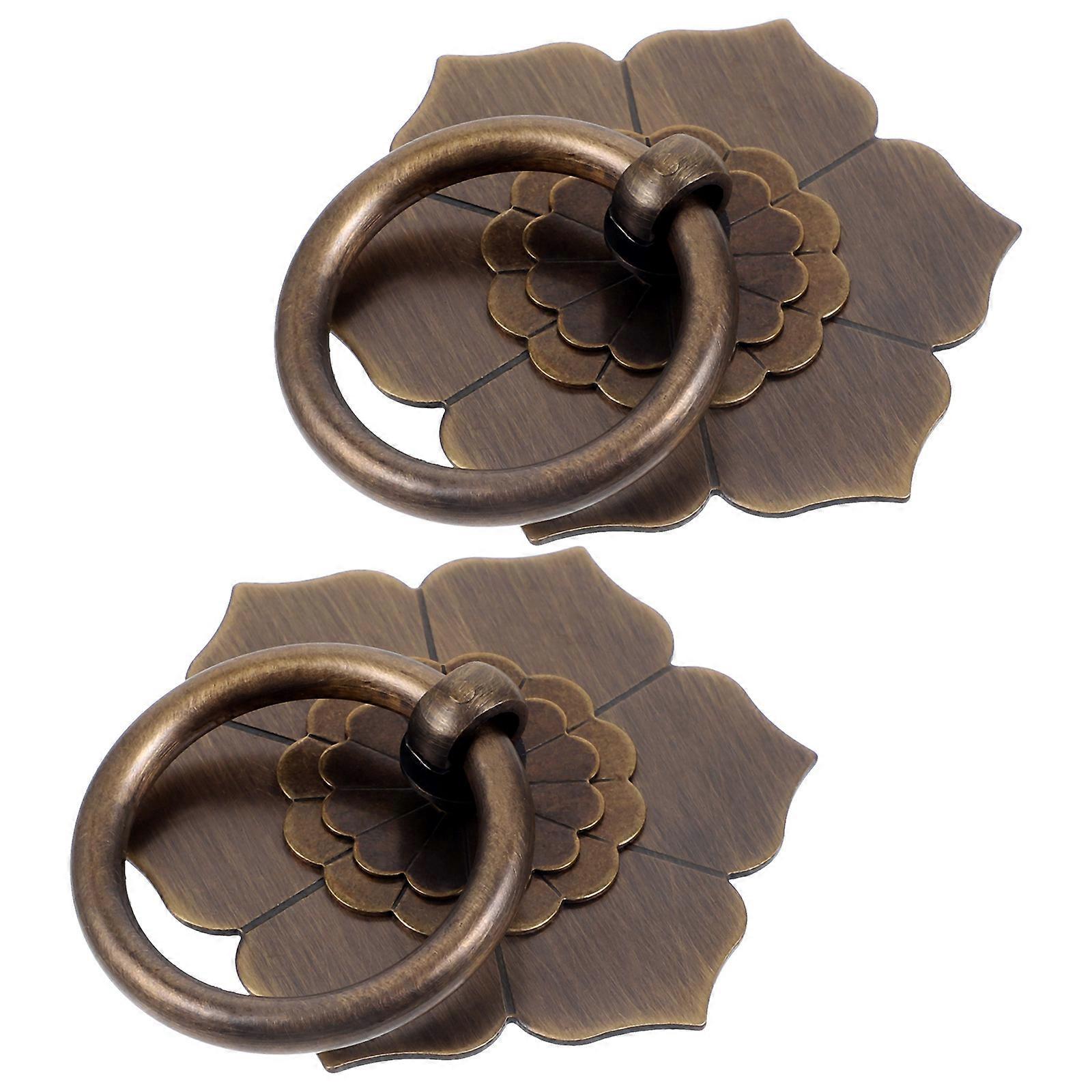 Dresser Pull Cabinet Ring Handle Metal Durable Alloy 6Pcs Set