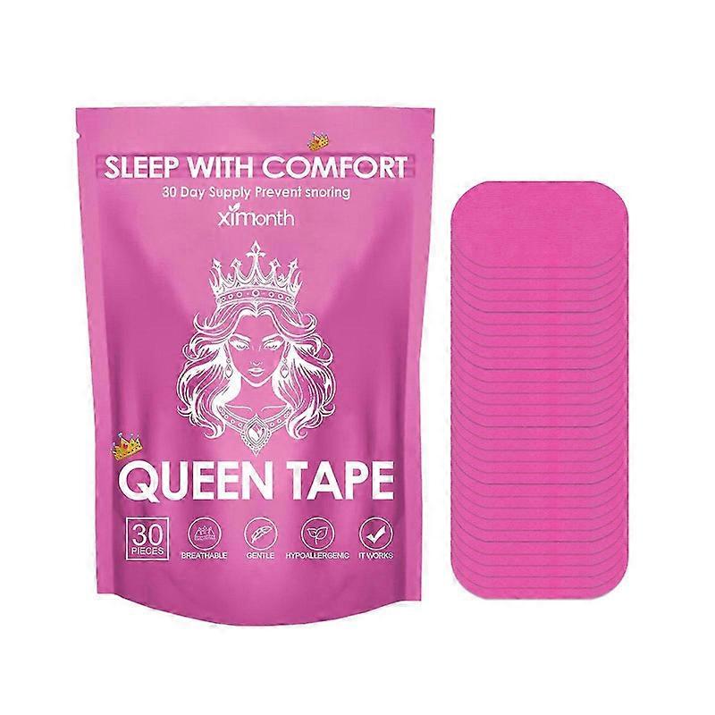 Queen Tape Mouth Tape για τον ύπνο 30PcsAnti Snoring Mouth Tape, Ταινία Στόματος για Ροχαλητό, Αναπνευστική Ταινία Στόμα Υποαλλεργικό &; Φιλικό προς το Δέρμα
