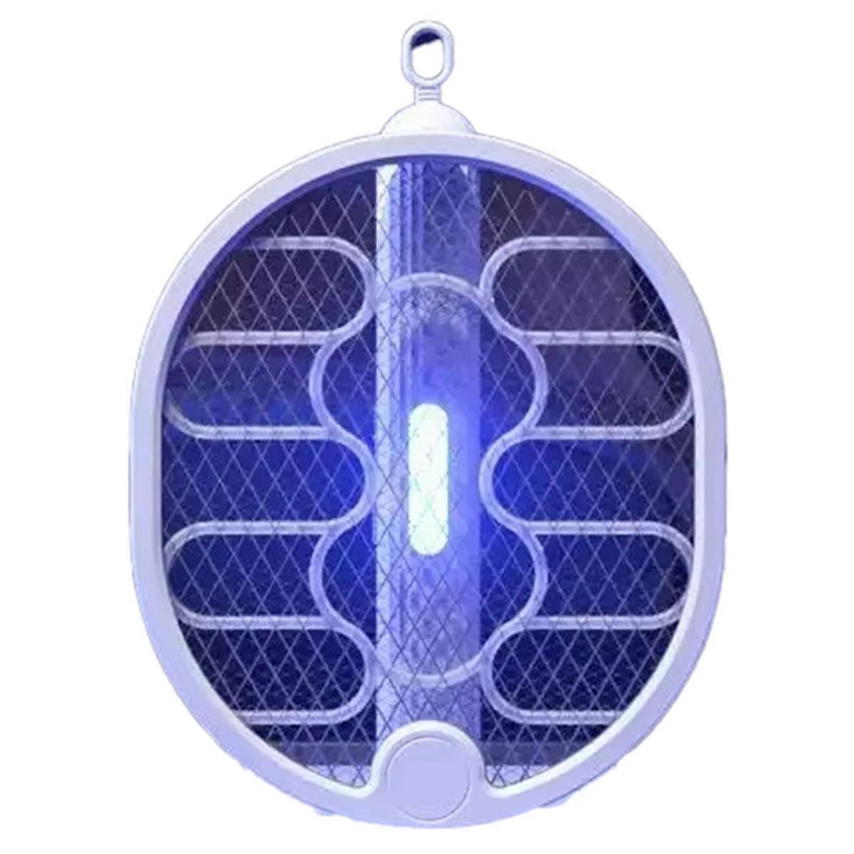 Electric Mosquito Swatter with LED Light Foldable,Dual-Function Mosquito Killing Lamp & Repellent for Camping,Home Use A