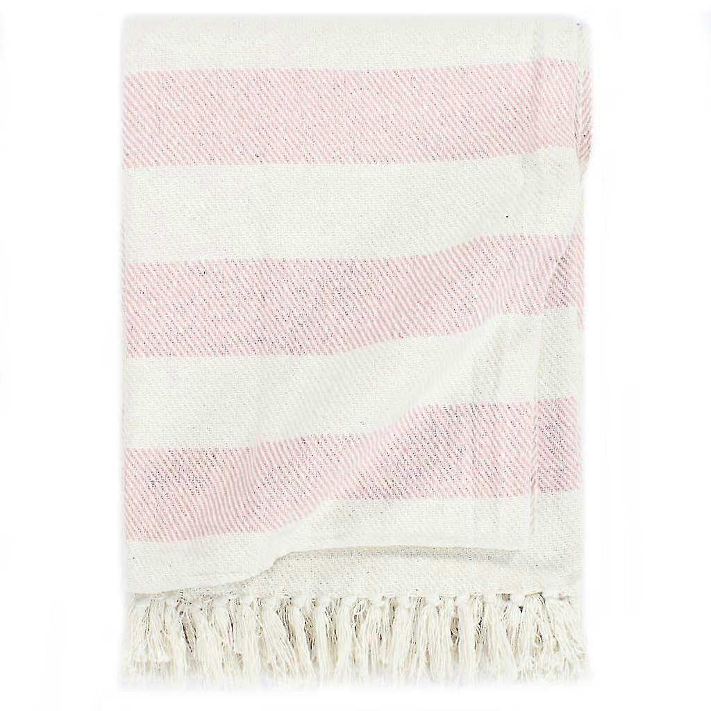 Throw Cotton Stripe 160x210 Cm Old Pink