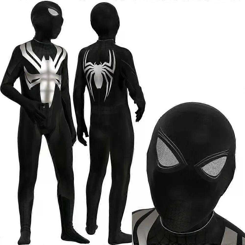 New Spider Man Cosplay Costume Halloween Cosplay Costume Black and Blue Jumpsuit Children and Adult Family Party Birthday Gifts