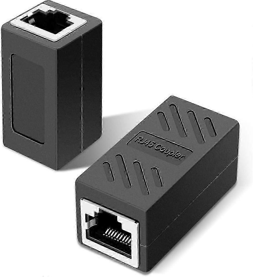 Connettore Rj45 in 2 pezzi Estensore per cavo Ethernet femmina all'adattatore nero