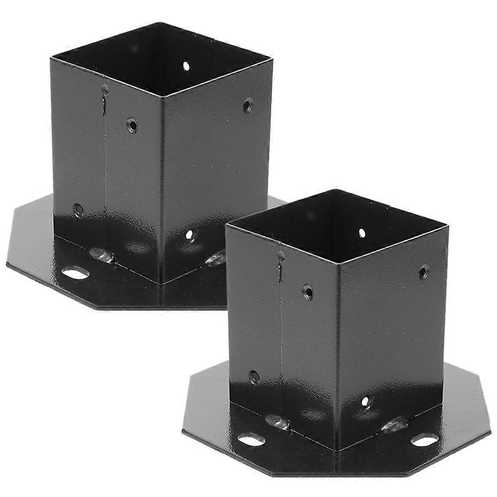 Mailbox Post Protector Deck Post Base Metal for Fence Support 4Pcs
