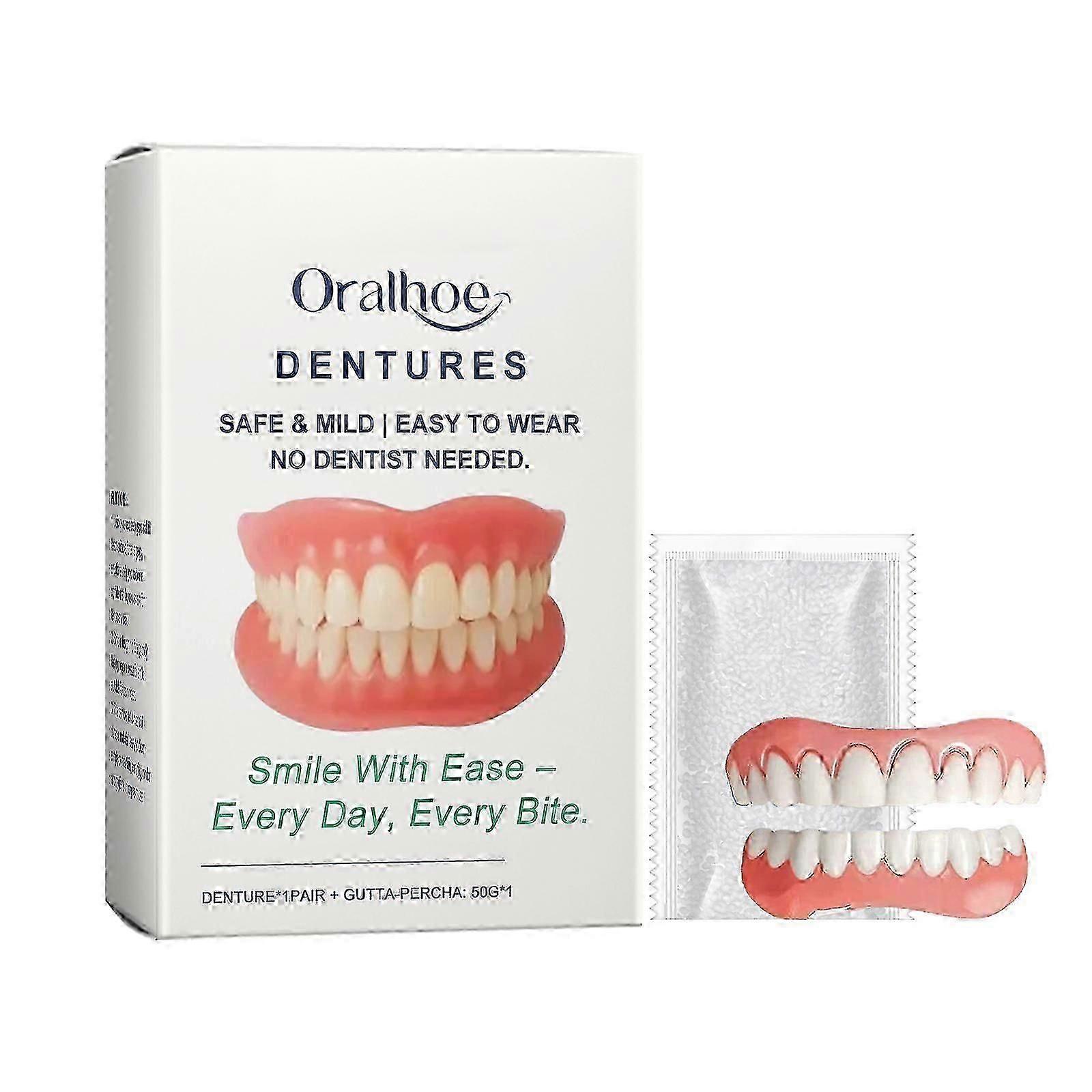 Silicone Denture Set for a Beautiful Smile - Comfortable & Easy to Use