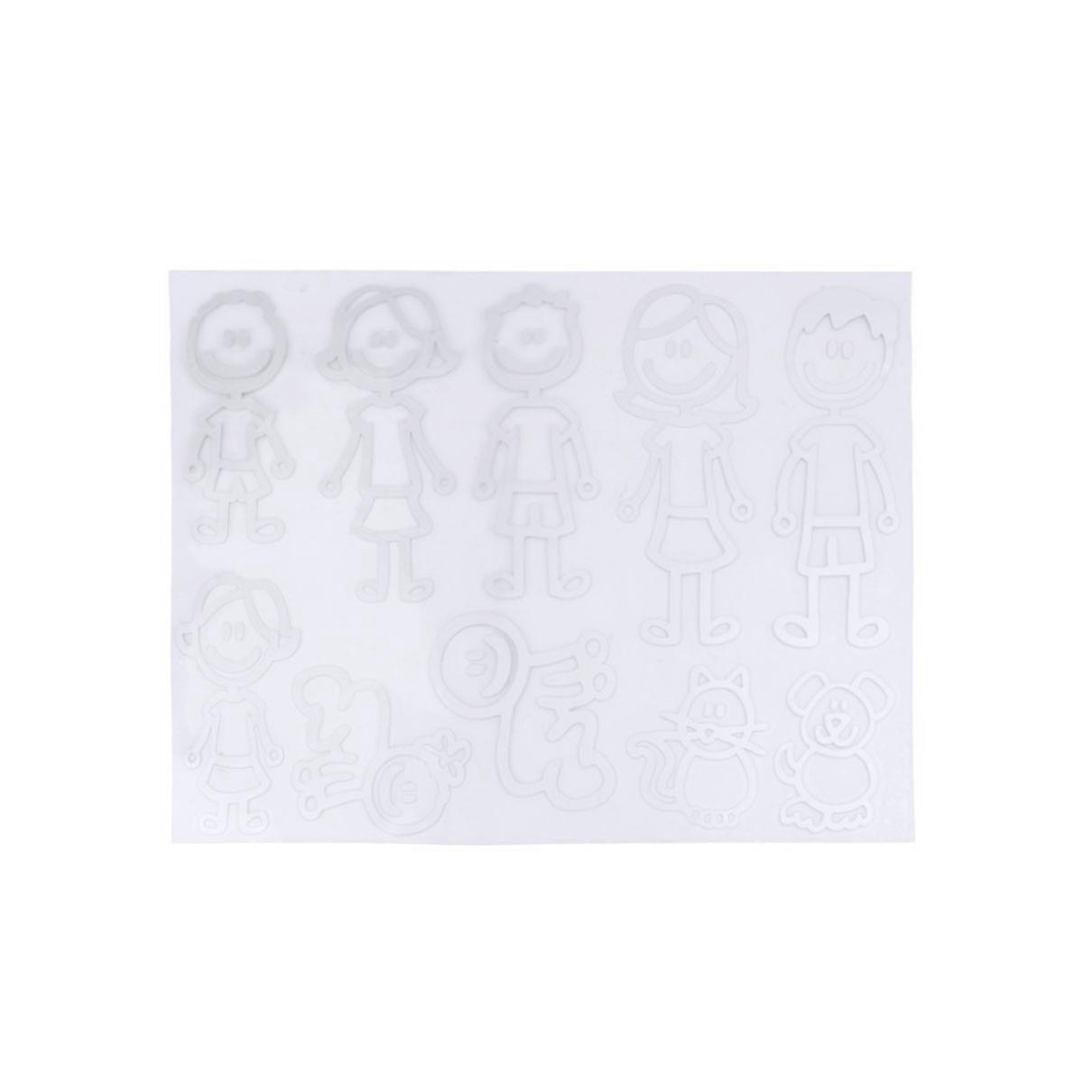 Car Decors Reflective Family Pattern Auto Sticker Decorative 1 Sheet