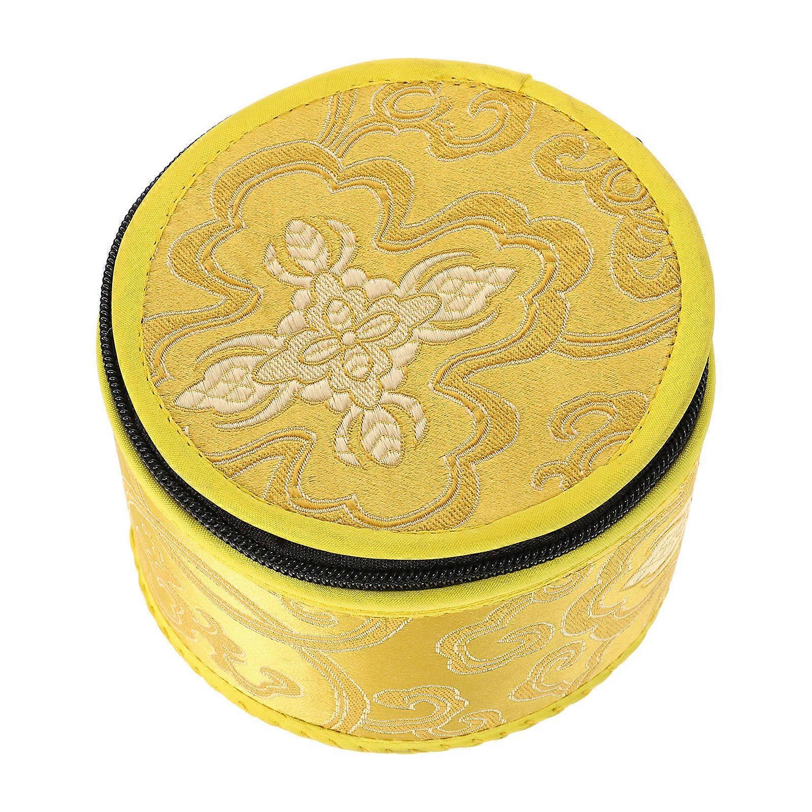Meditation Storage Case Compact Bag for Sound Bowls 2Pcs Yellow