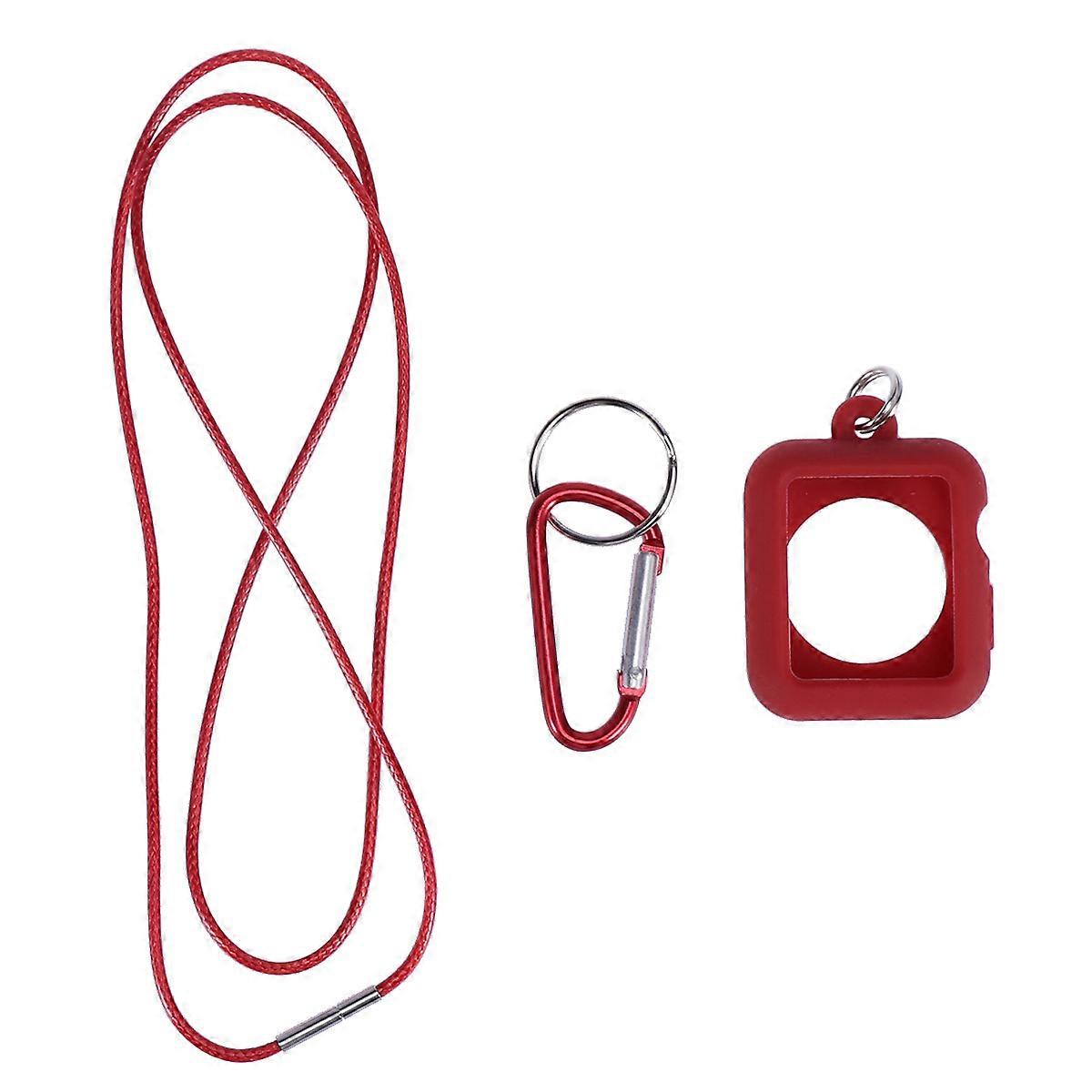 Watch Case Silicone Shell for Watch Use 3Pcs Red Protective Pendant Set